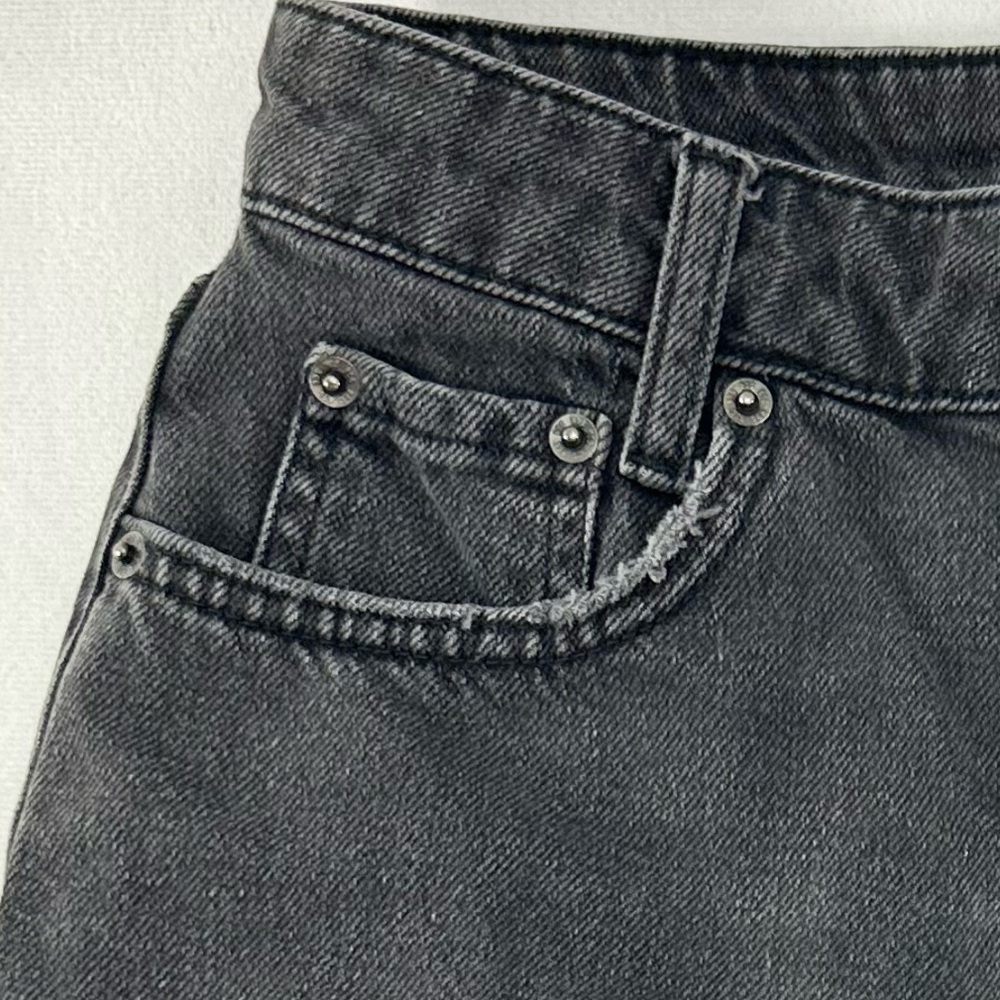 BDG Urban Outfitters Denim Jean Mini Skirt Black Wash Raw Hem - Picture 5 of 13
